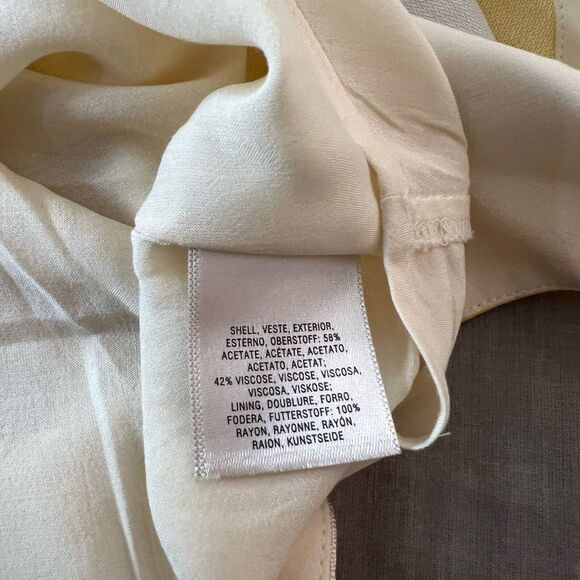 Maeve Anthropologie Sunshine yellow and white Striped Dress size 6P - Picture 14 of 16